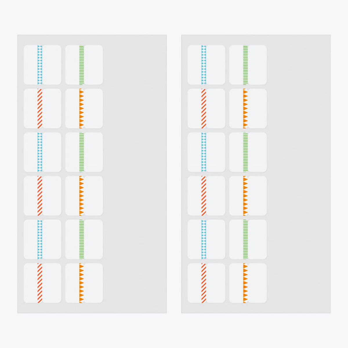 Midori - Planner Sticker - Index Labels - Numbers - Colour