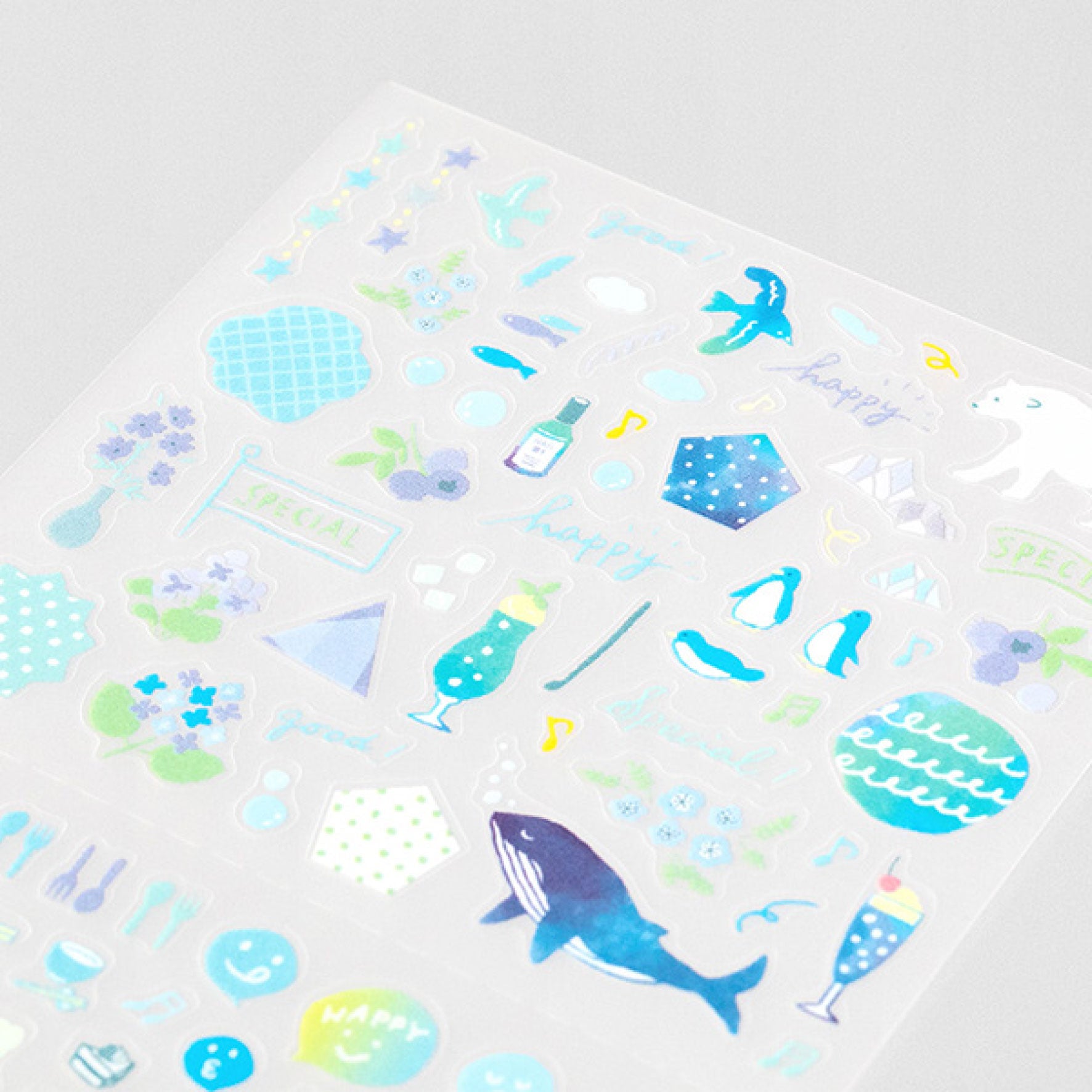 Midori - Planner Sticker - Seal Collection - Blue