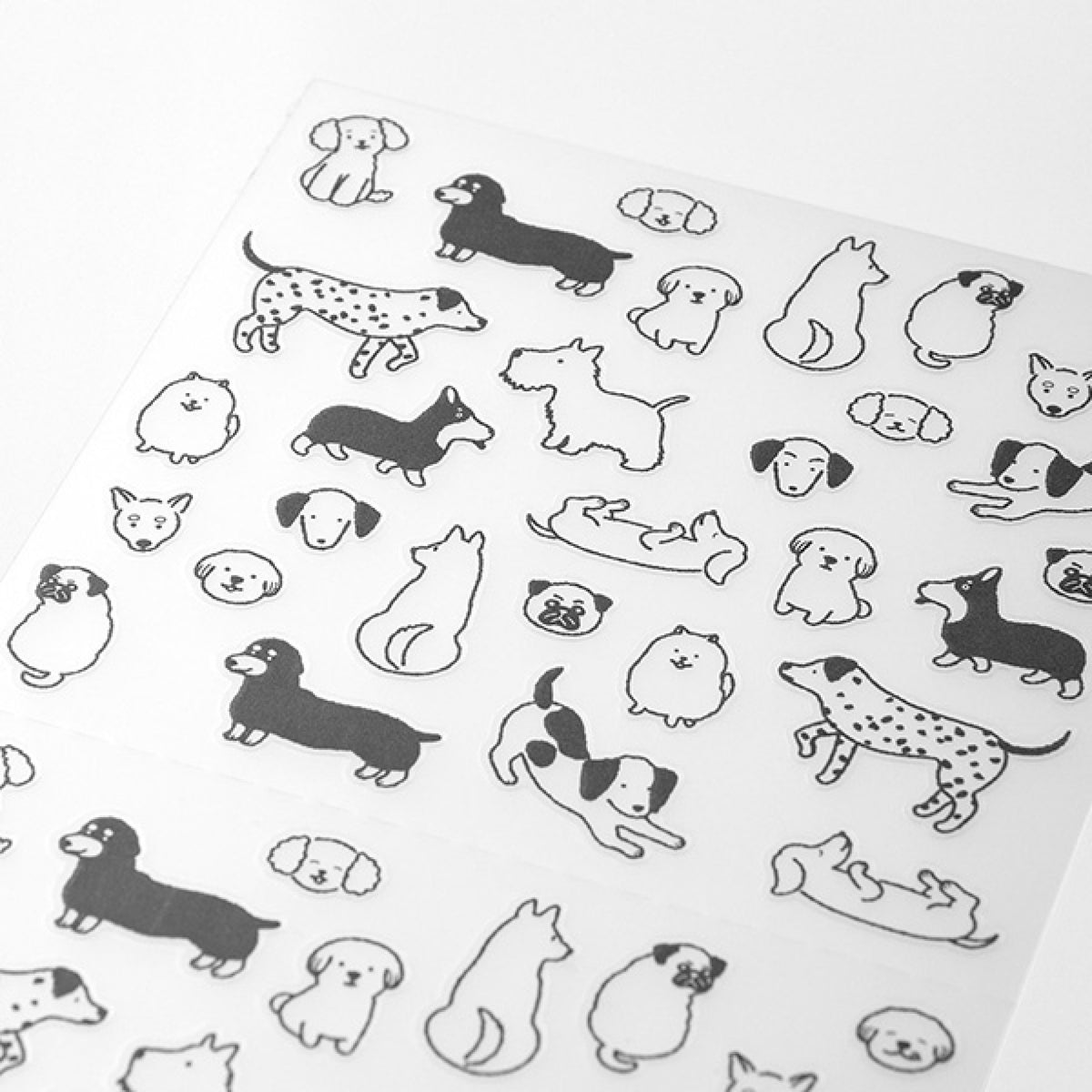 Midori - Planner Sticker - Seal Collection - Dogs Sketch