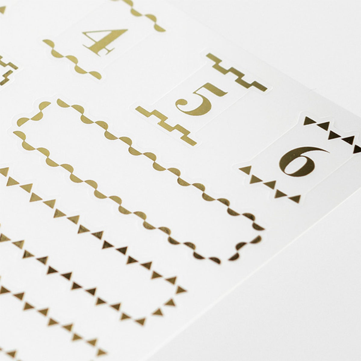 Midori - Planner Sticker - Seal Collection - Border Gold