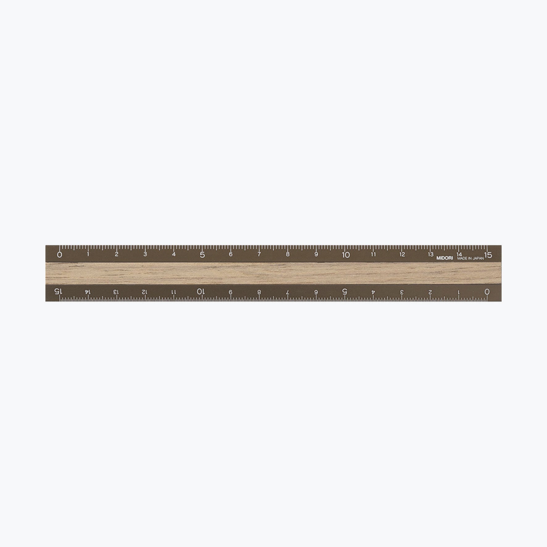 Midori - Ruler - Aluminium - 15cm - Brown - Light