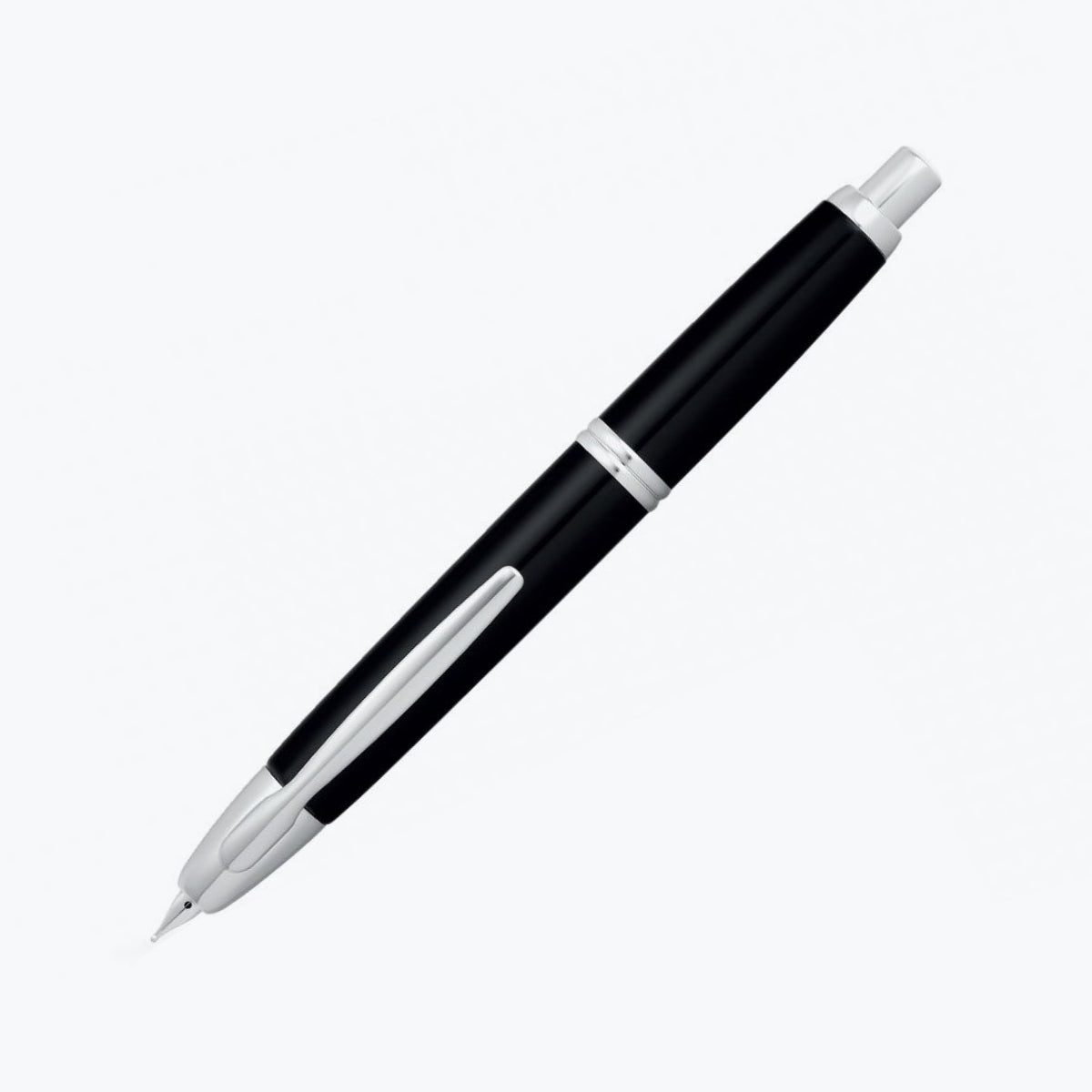 Pilot - Fountain Pen - Capless - Black (Silver Trim)