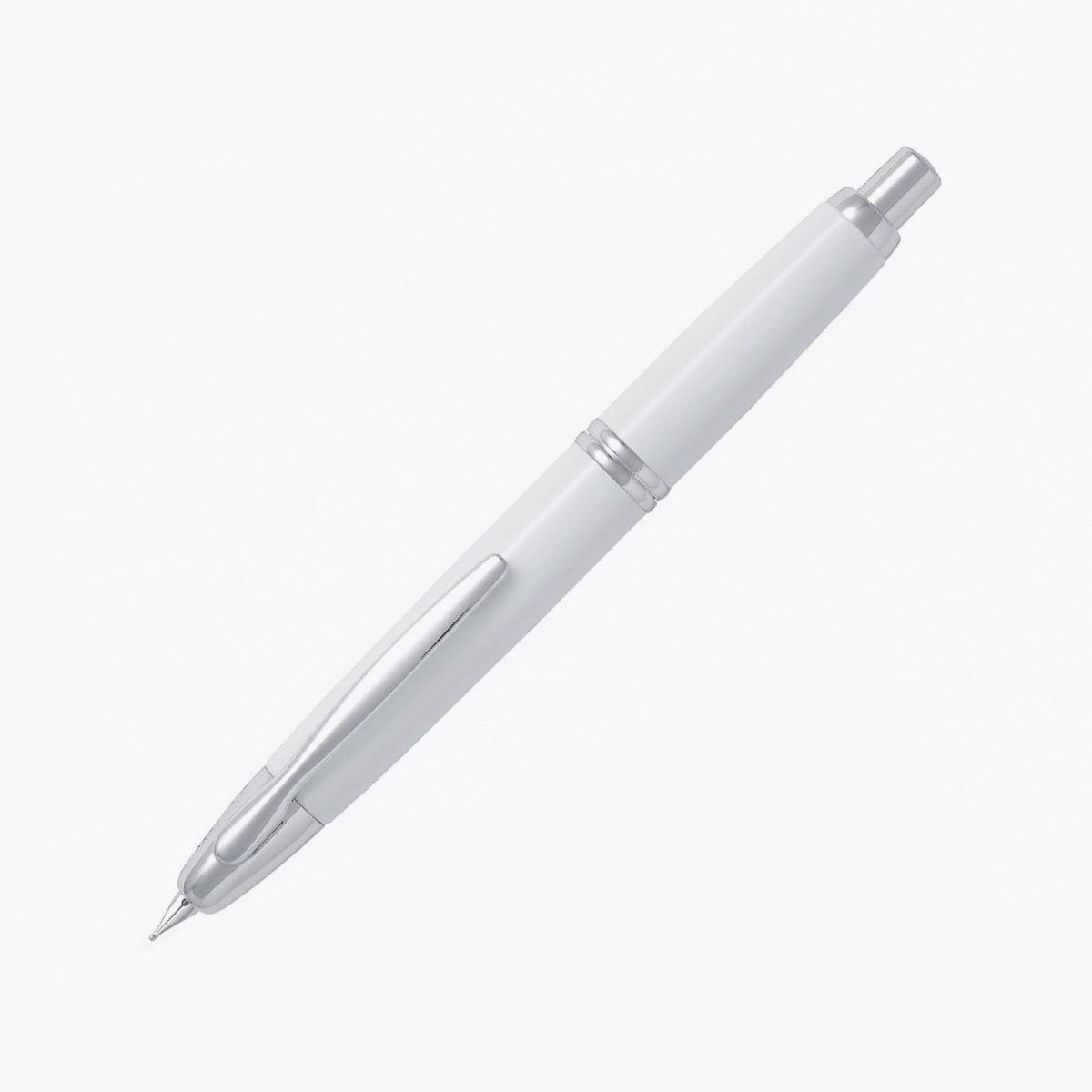 Pilot - Fountain Pen - Capless - White (Silver Trim)