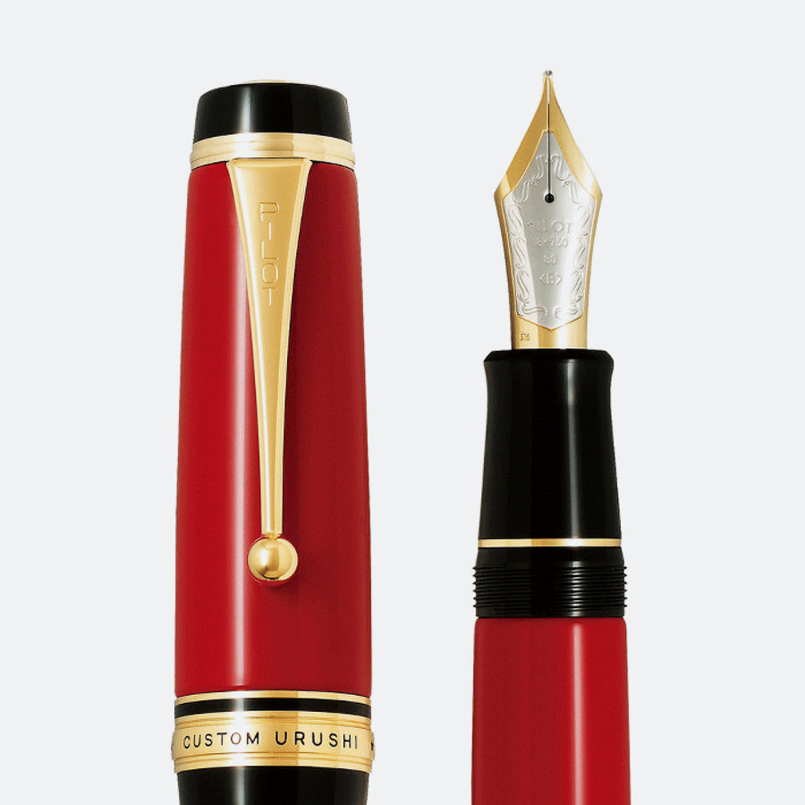 Pilot Custom Urushi Fountain Pen Vermillion Bookbinders Design