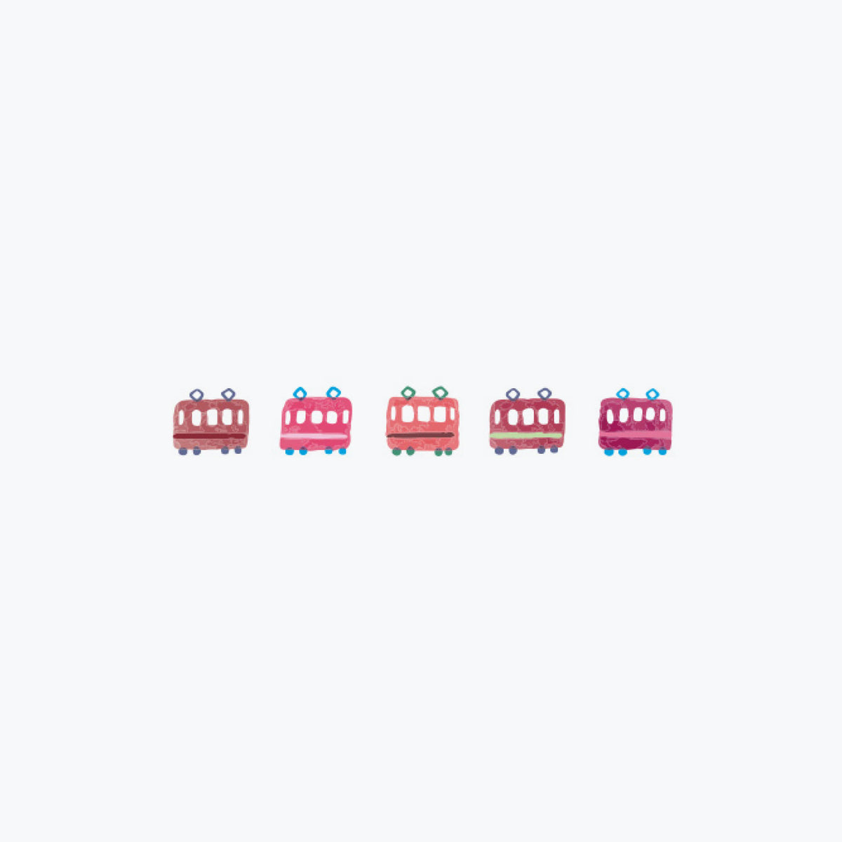 Plus - Washi Tape - Deco Rush 2022 - 6mm - Trams <Outgoing>
