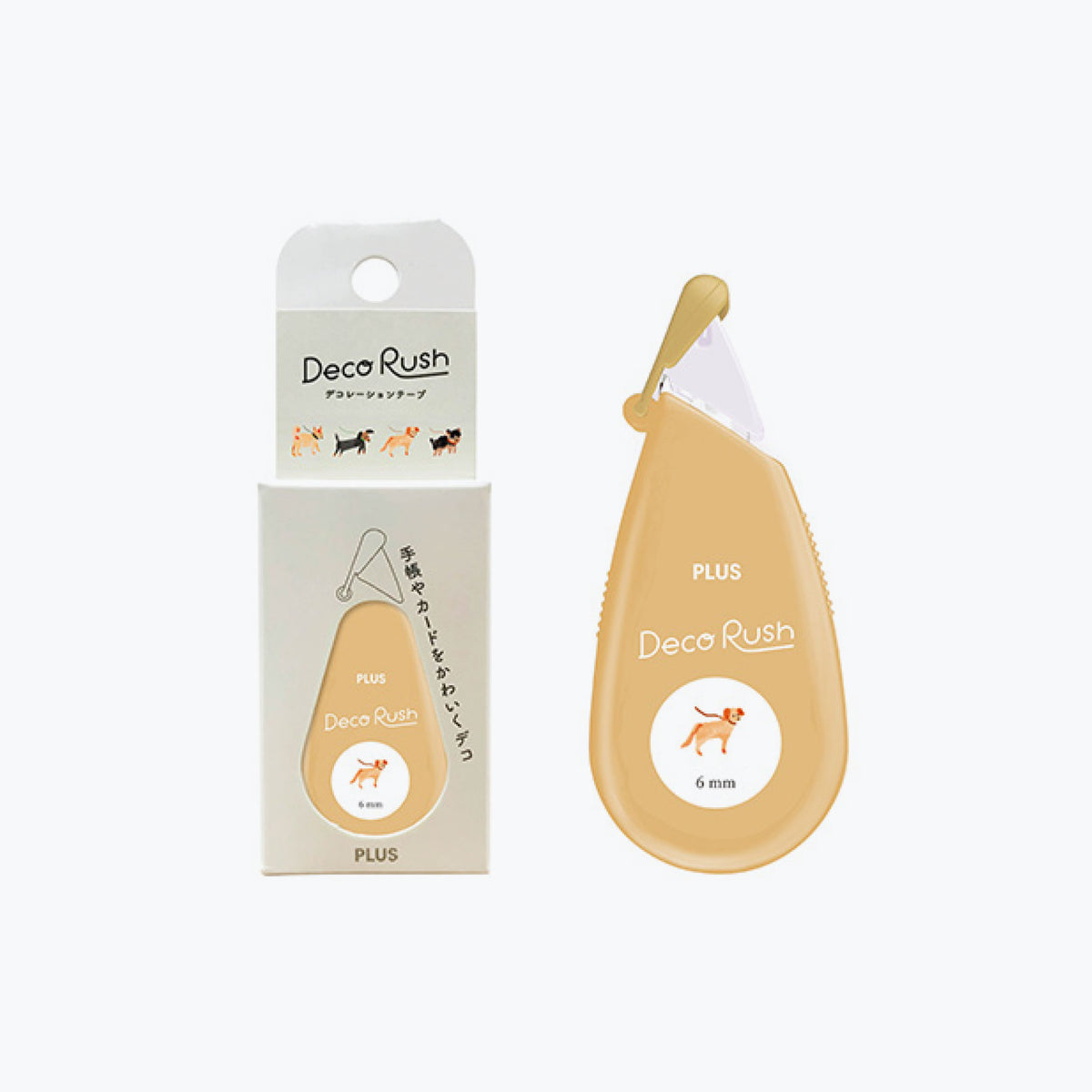 Plus - Washi Tape - Deco Rush 2022 - 6mm - Dogs <Outgoing>