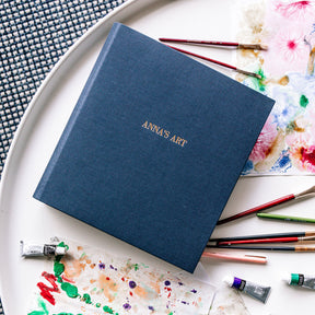 Bookbinders Design - Cloth Ringbinder - A4 - Smoke Blue