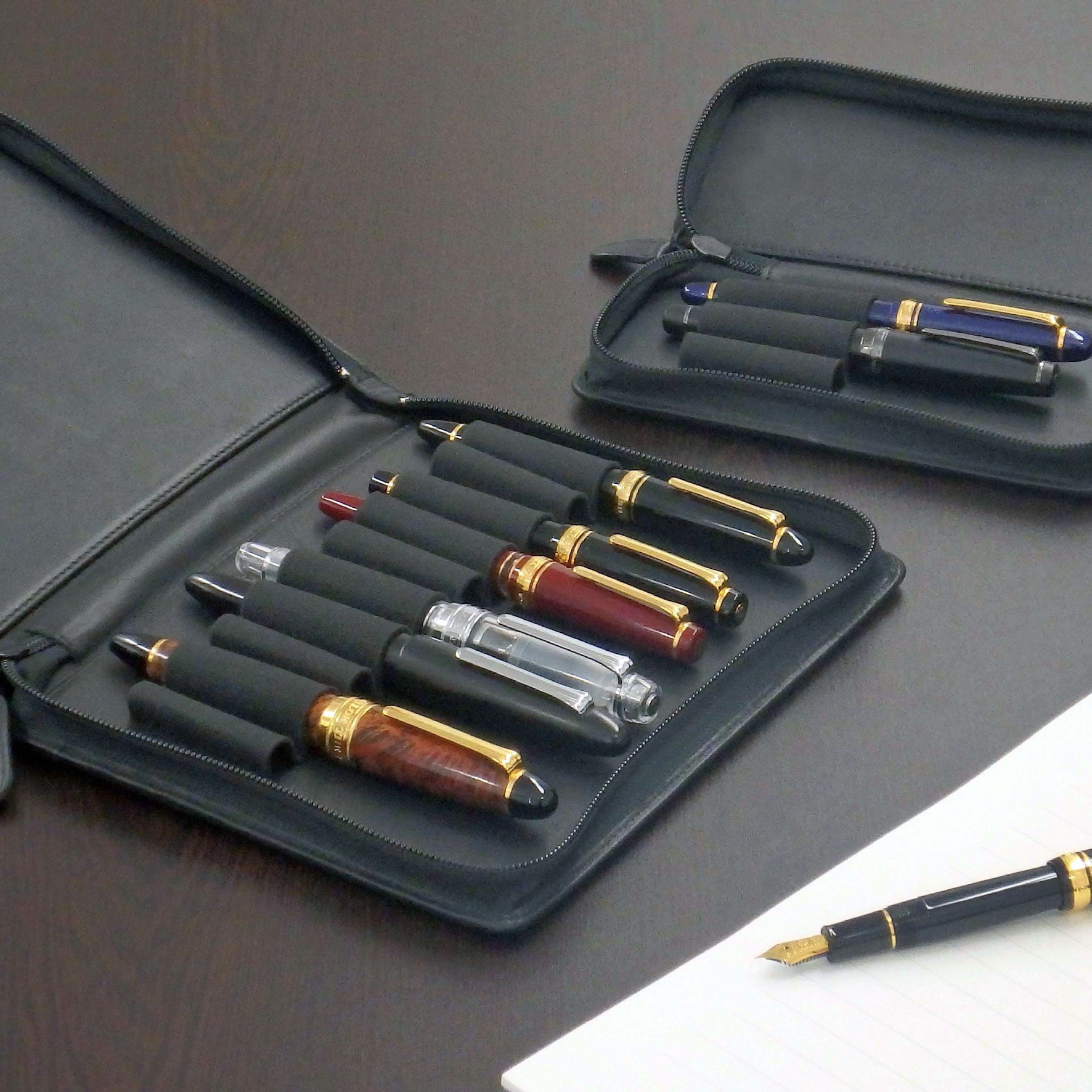 Sailor - Pen Case - Leather - 10 Slot - Black