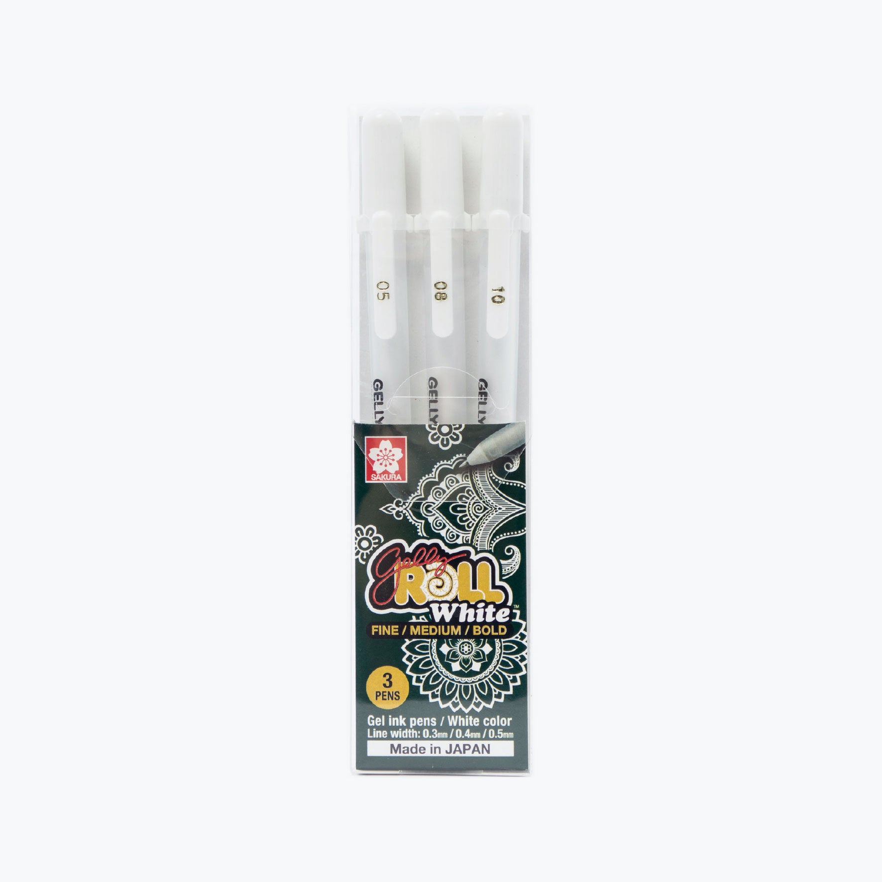 Sakura - Gel Pen - Gelly Roll - White - Pack of 3