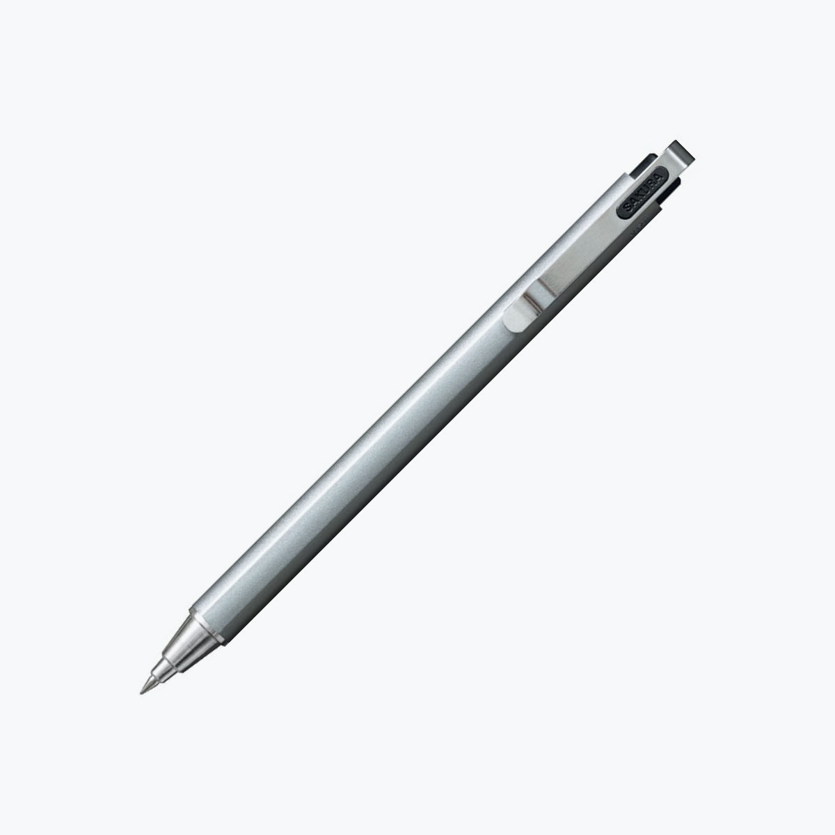 Sakura - Gel Pen - Ballsign iD Plus - Silver 0.4mm - Pure Black