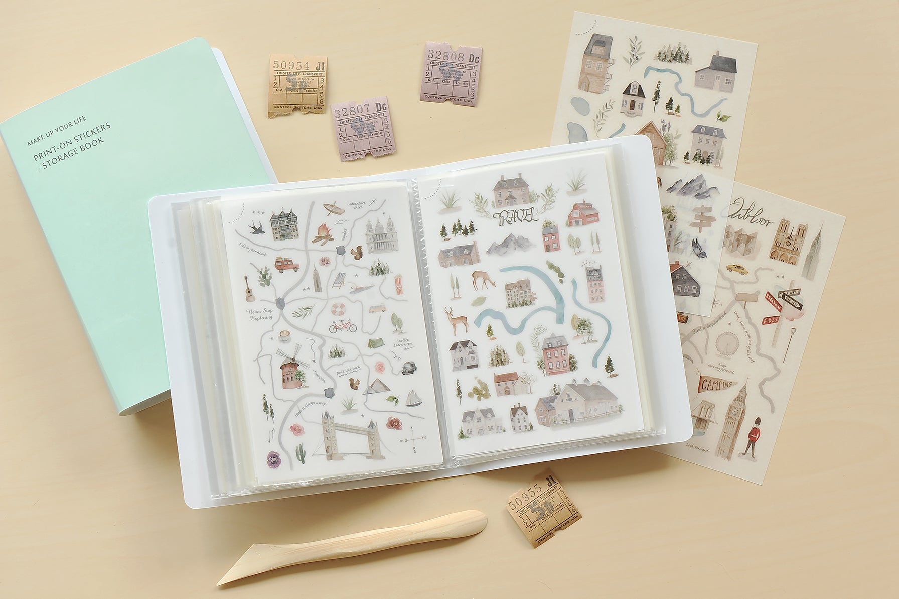 MU Lifestyle - Sticker Storage Folder - Dusty Blue