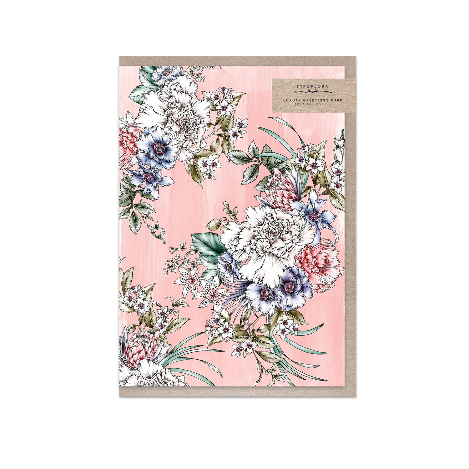 Typoflora - Card - Coral Bouquet