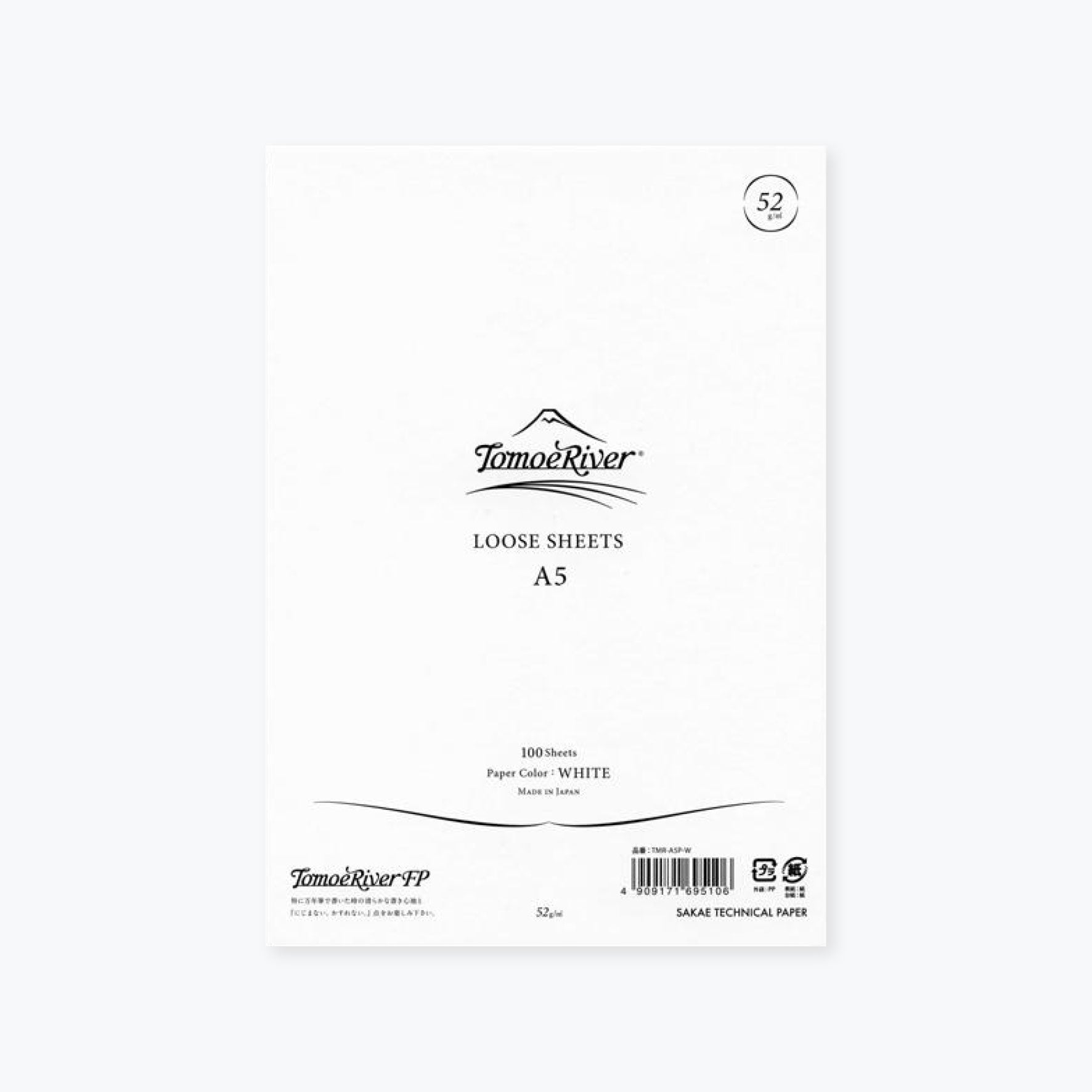 Tomoe River - Loose Sheets - 52gsm - A5 - White - Plain (New 2023)