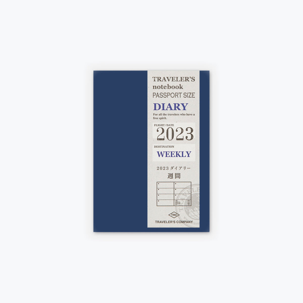Traveler's Company - 2023 Diary - 6 Month Insert - Passport - Weekly (Jul - Dec)