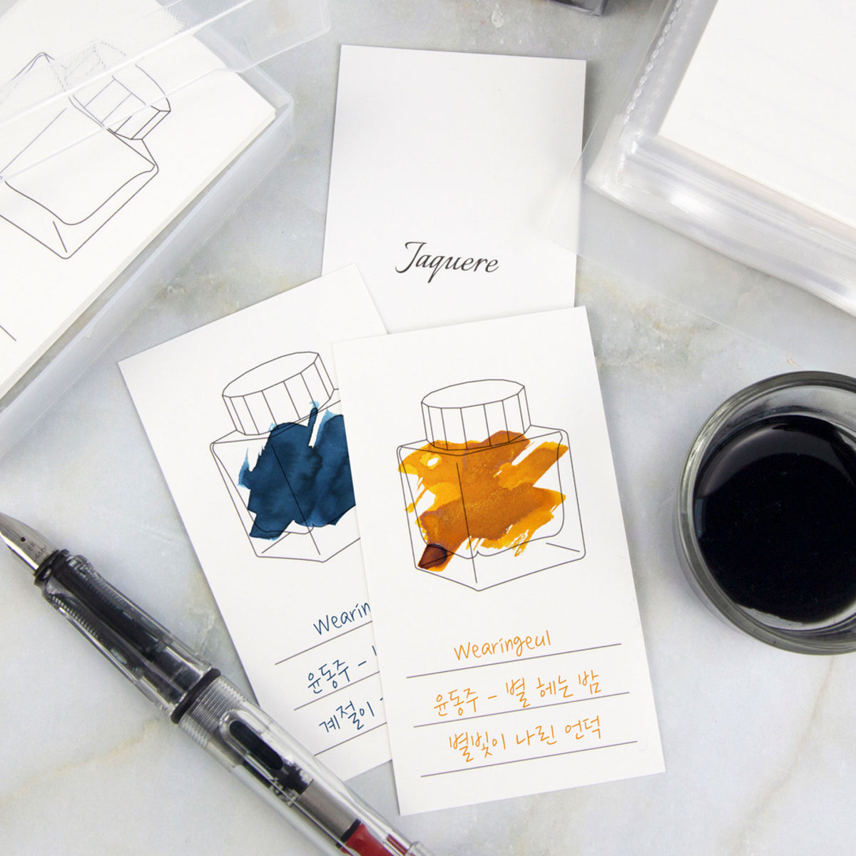 Wearingeul - Ink Swatch Cards - Bottle - Vertical