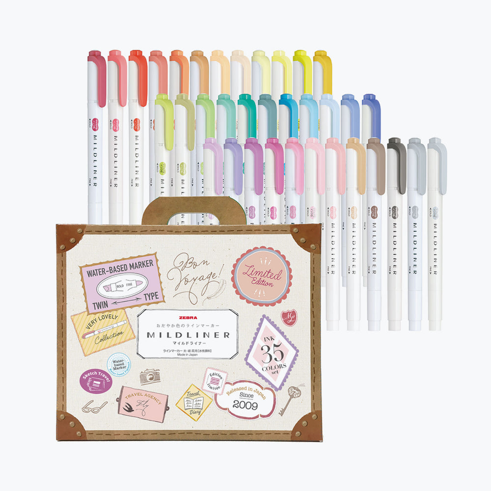 Zebra Highlighter Mildliner Complete Set Bookbinders Design