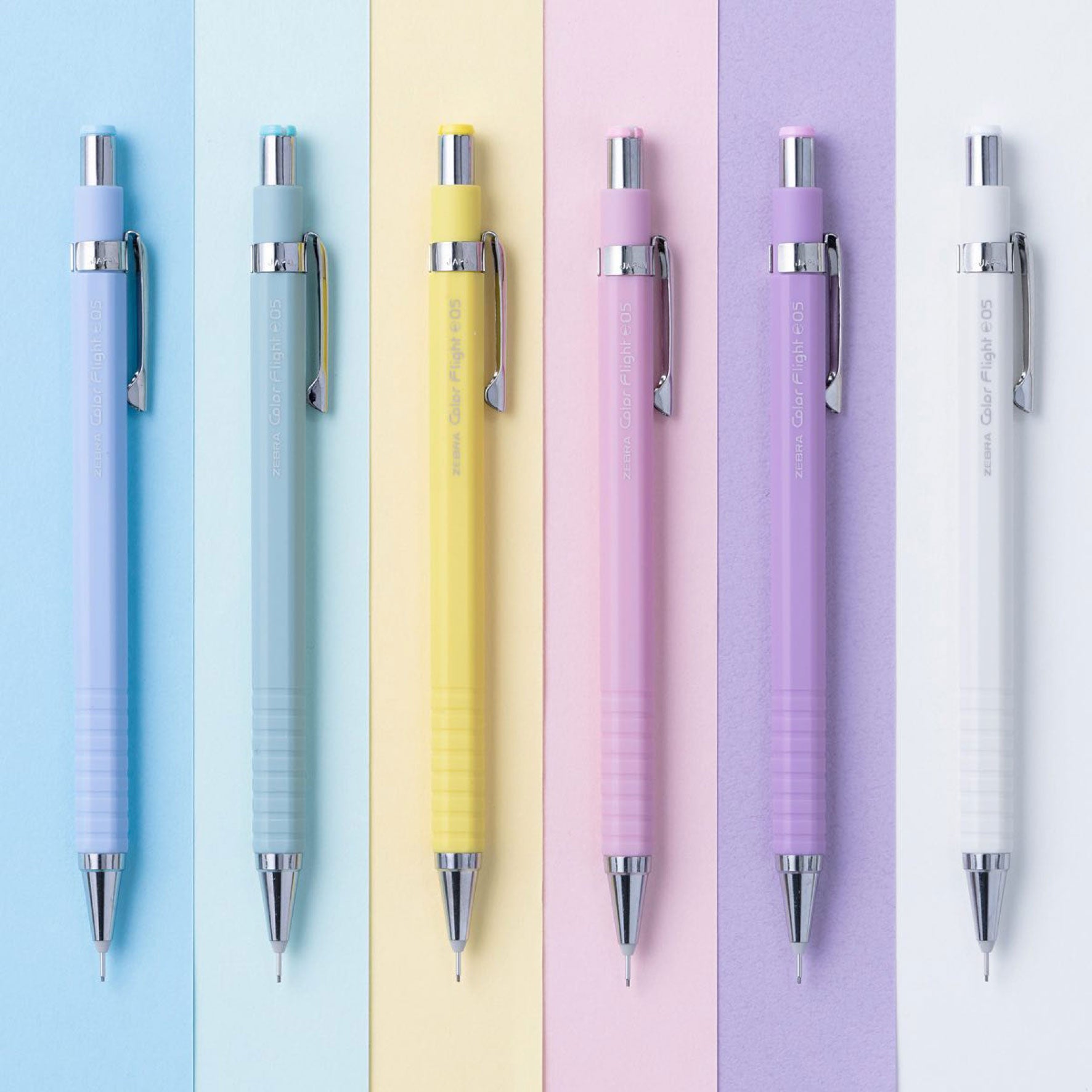 Zebra - Mechanical Pencil - Color Flight Pastel - 0.5mm - White