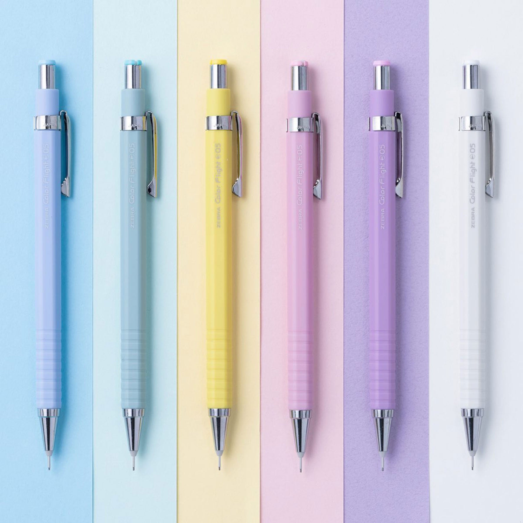 Zebra - Mechanical Pencil - Color Flight Pastel - 0.3mm - White