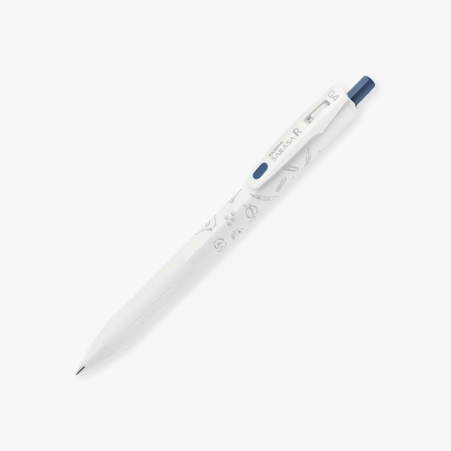 Zebra - Ballpoint Pen - Sarasa R - 0.4mm - Whiteseries - Blue Gray
