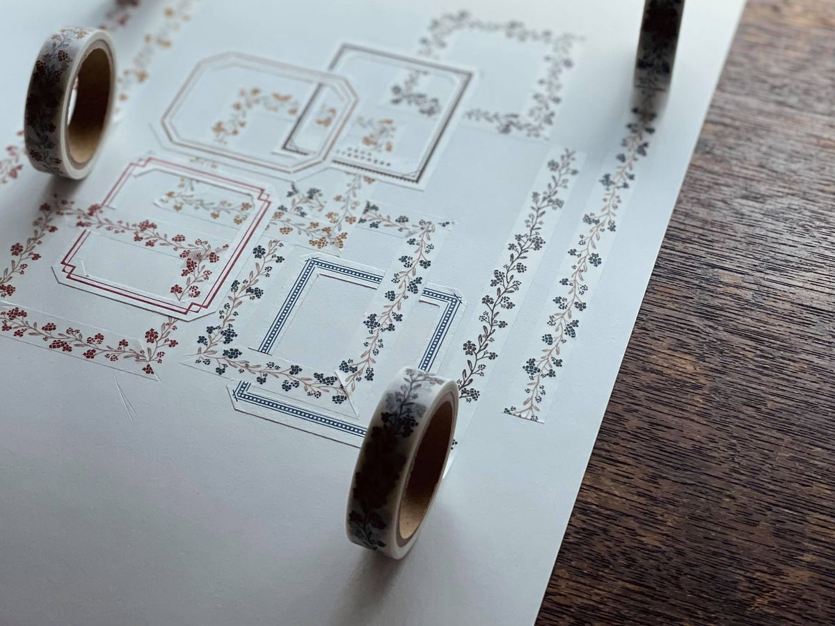 Oeda Letterpress - Washi Tape - Bloom Line (Red)