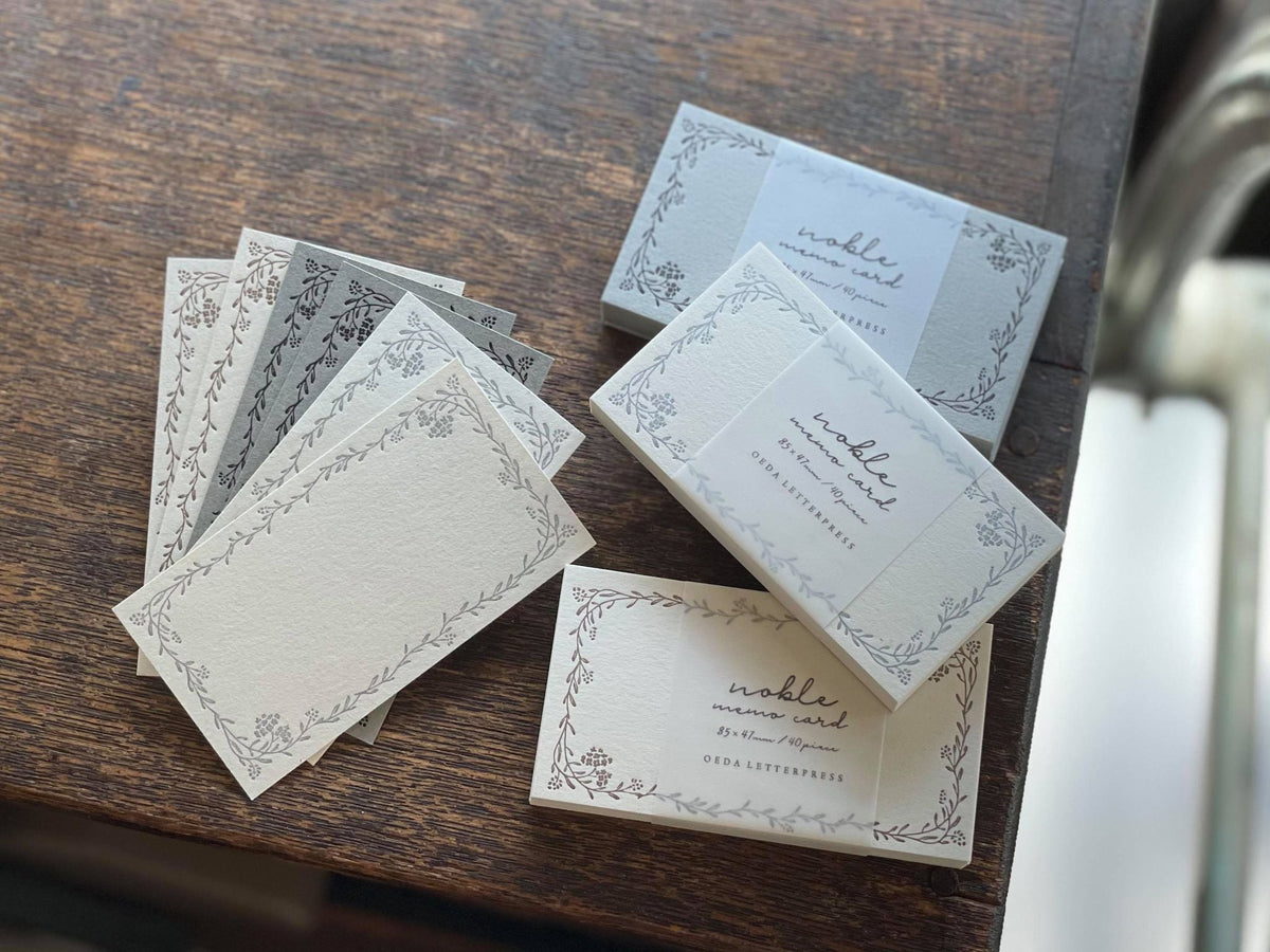 Oeda Letterpress - Memo Cards - Silver