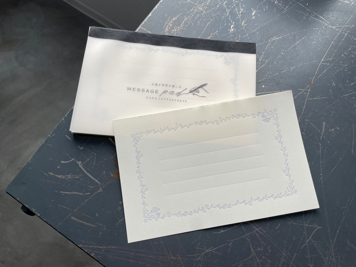 Oeda Letterpress - Message Pad - Pale Blue