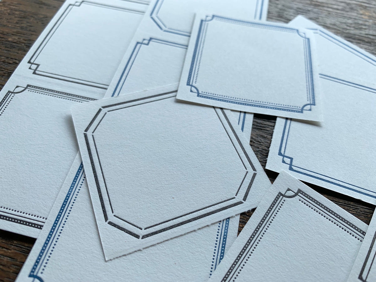 Oeda Letterpress - Label Book - 3 Frames - Blue / Black