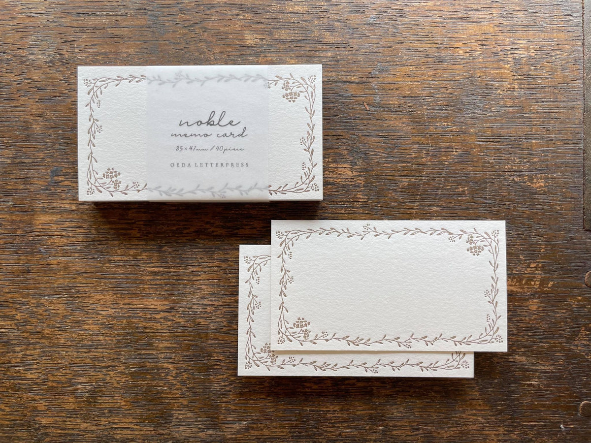 Oeda Letterpress - Memo Cards - Bronze