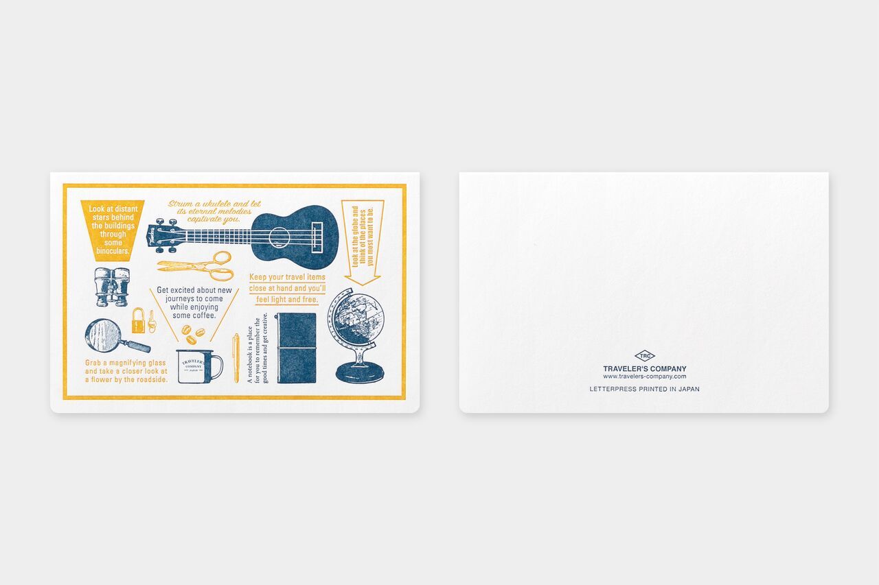 Traveler's Company - Letterpress Card - Blue