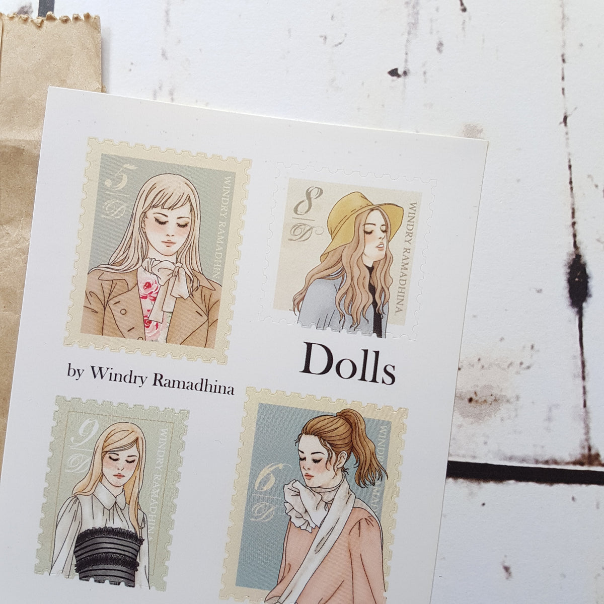 Windry R. - Planner Sticker - Dolls (Postal Stamps)