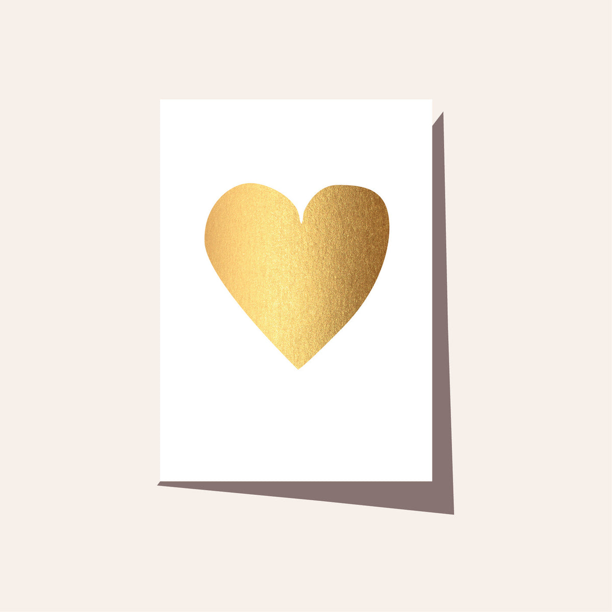 ELM Paper - Card - Blank - Gold Heart