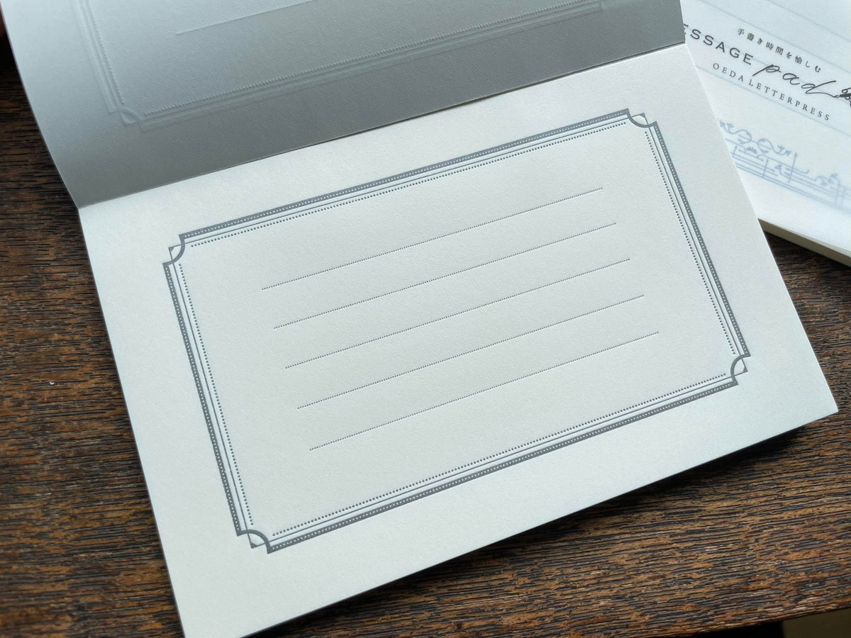 Oeda Letterpress - Message Pad - Dark Grey