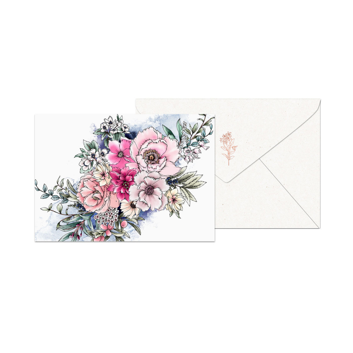 Typoflora - Notecards - Blooming Peony