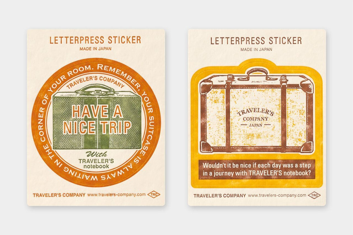 Traveler's Company - Letterpress Sticker - Orange