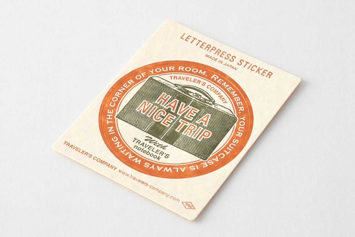 Traveler's Company - Letterpress Sticker - Yellow