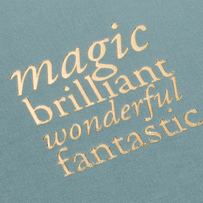Bookbinders Design - Cloth Notebook - Quote - Magic Brilliant - Dusty Green <Outgoing>