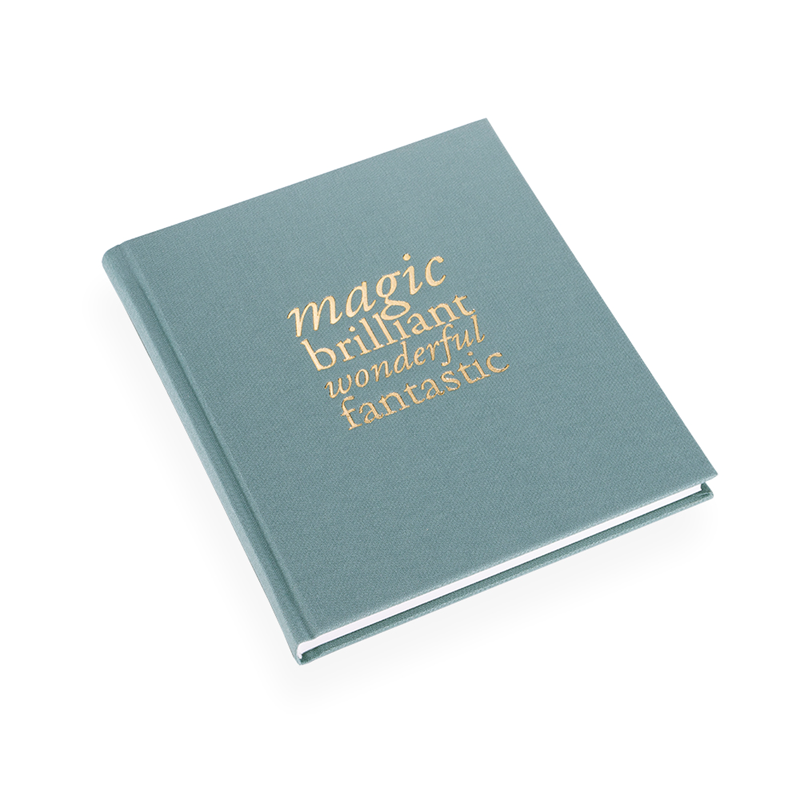 Bookbinders Design - Cloth Notebook - Quote - Magic Brilliant - Dusty Green <Outgoing>