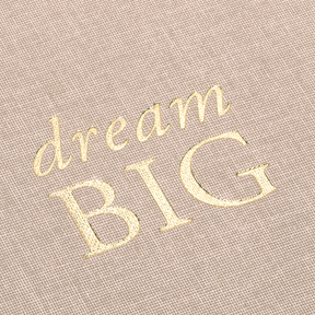 Bookbinders Design - Cloth Notebook - Quote - Dream Big - Sandbrown <Outgoing>