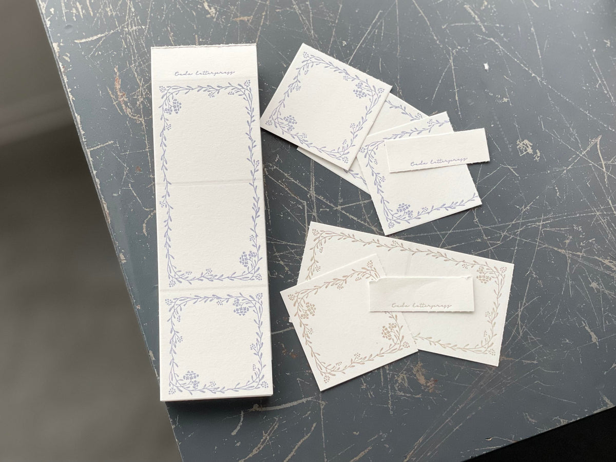 Oeda Letterpress - Label Book - Noble - Lavender / Beige