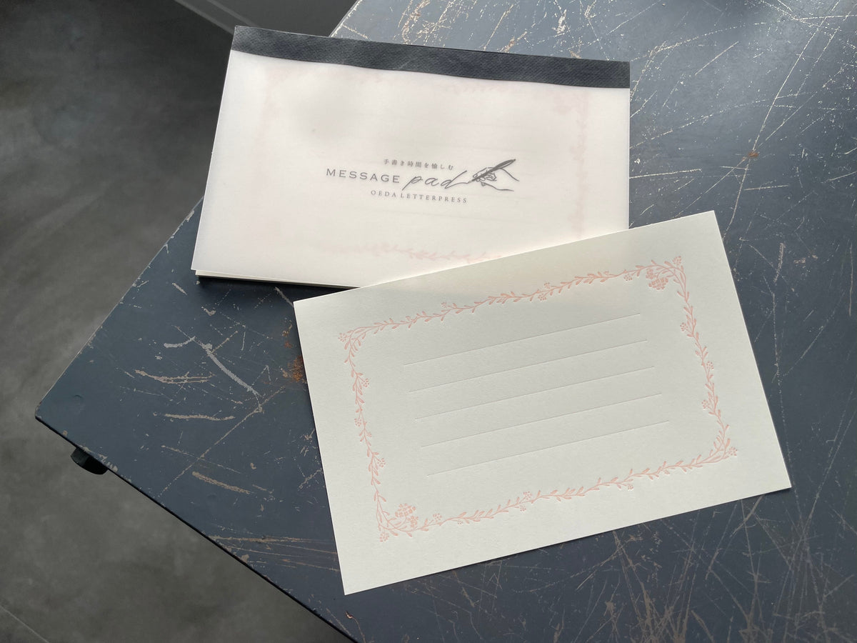 Oeda Letterpress - Message Pad - Pale Pink