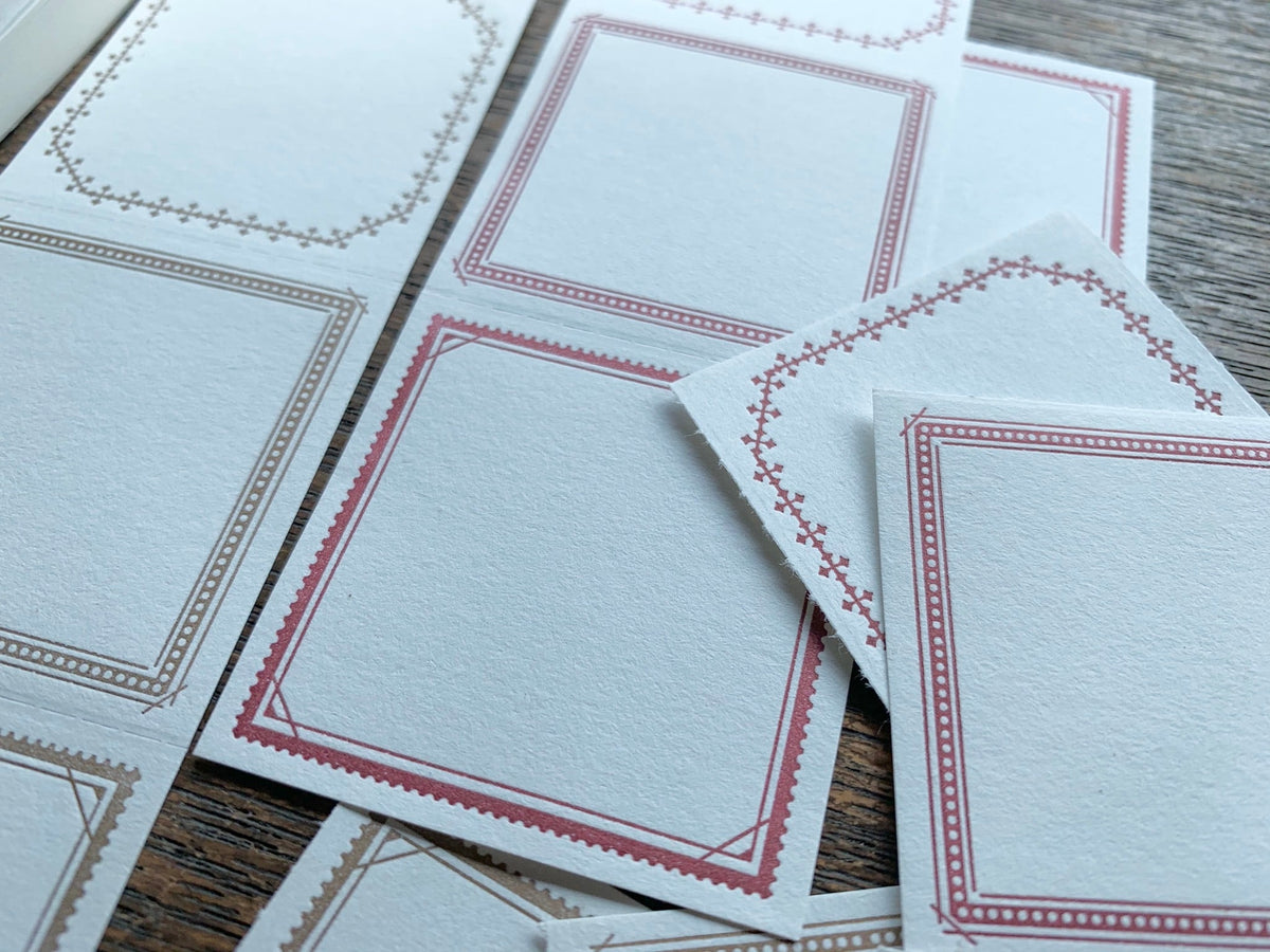Oeda Letterpress - Label Book - 3 Frames - Red / Bronze