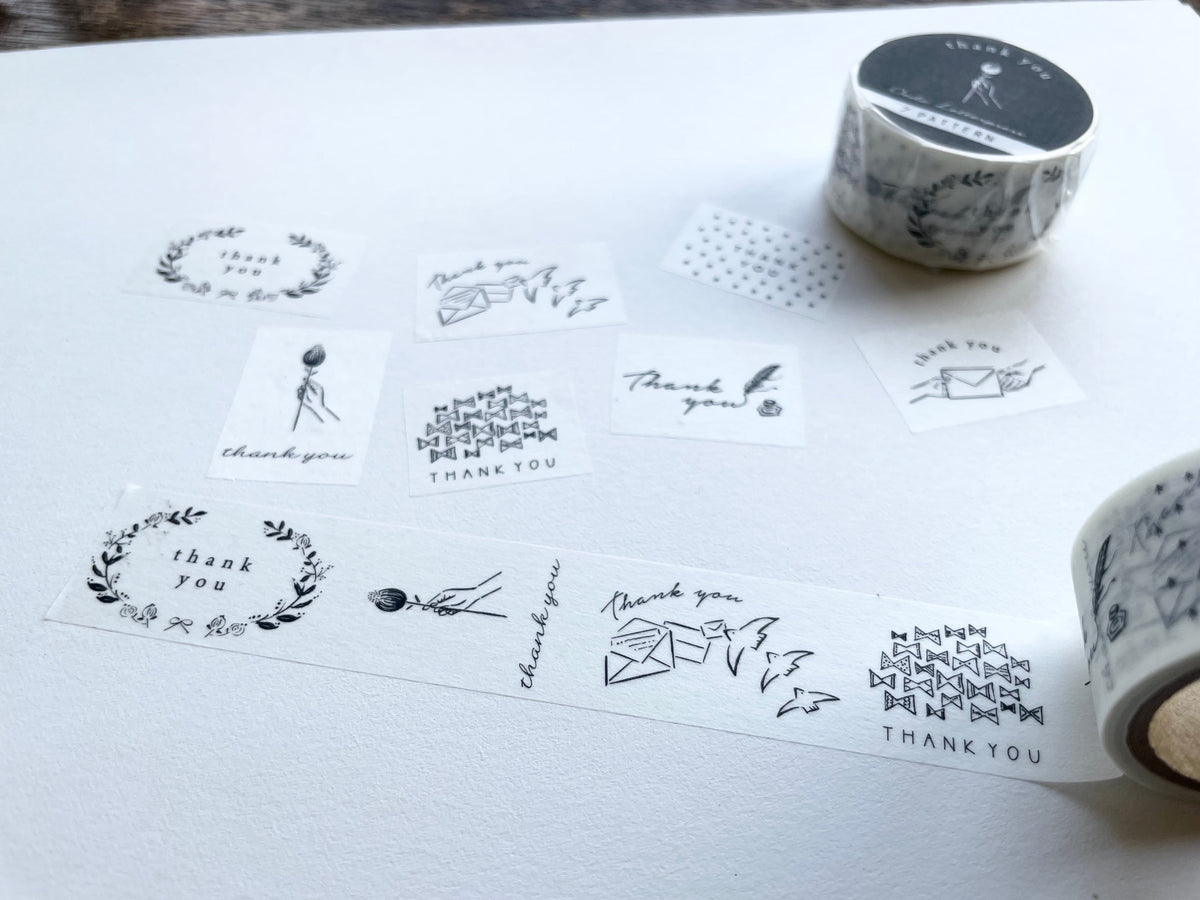 Oeda Letterpress - Washi Tape - Thank You (Rose)
