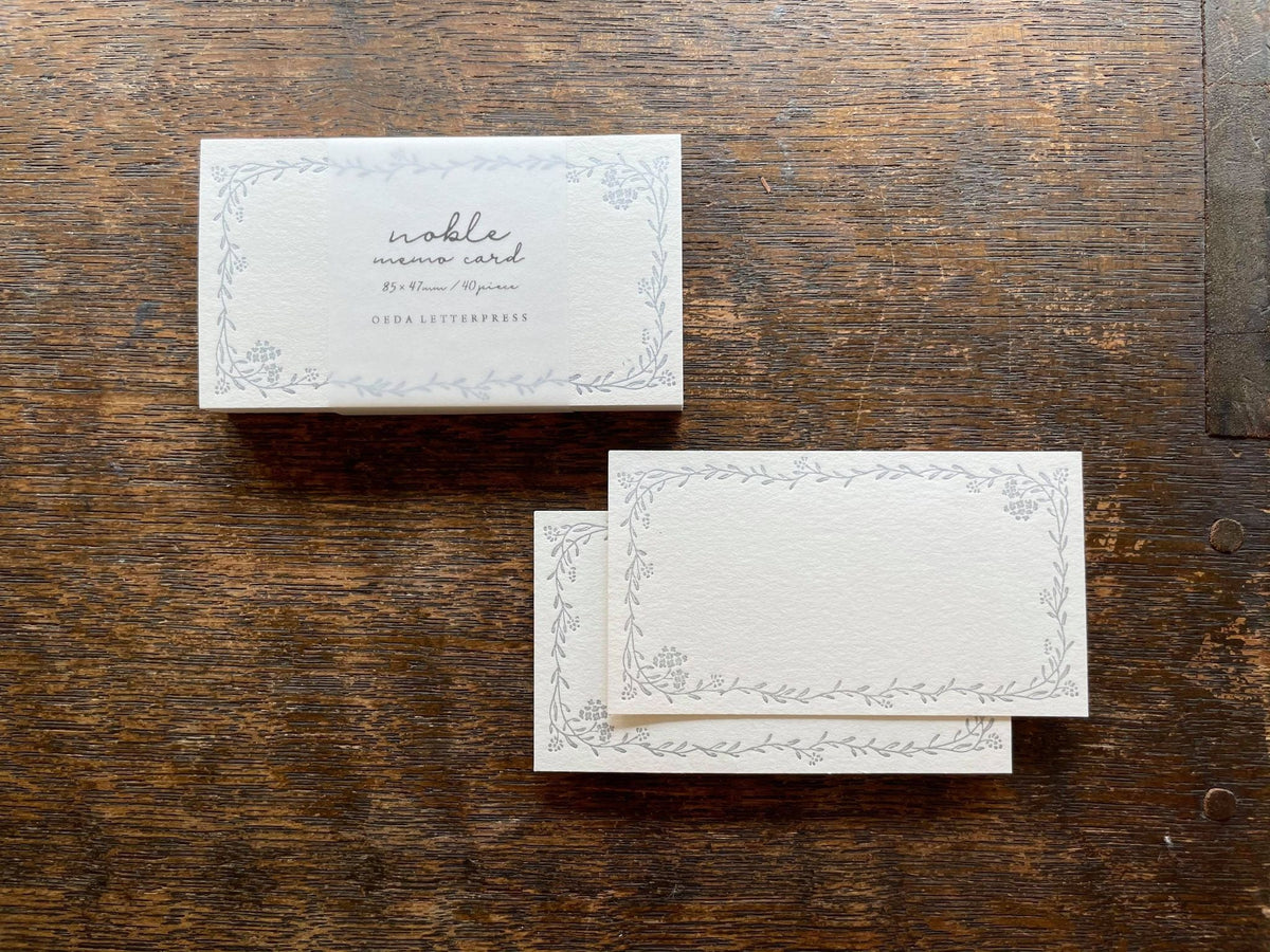 Oeda Letterpress - Memo Cards - Silver
